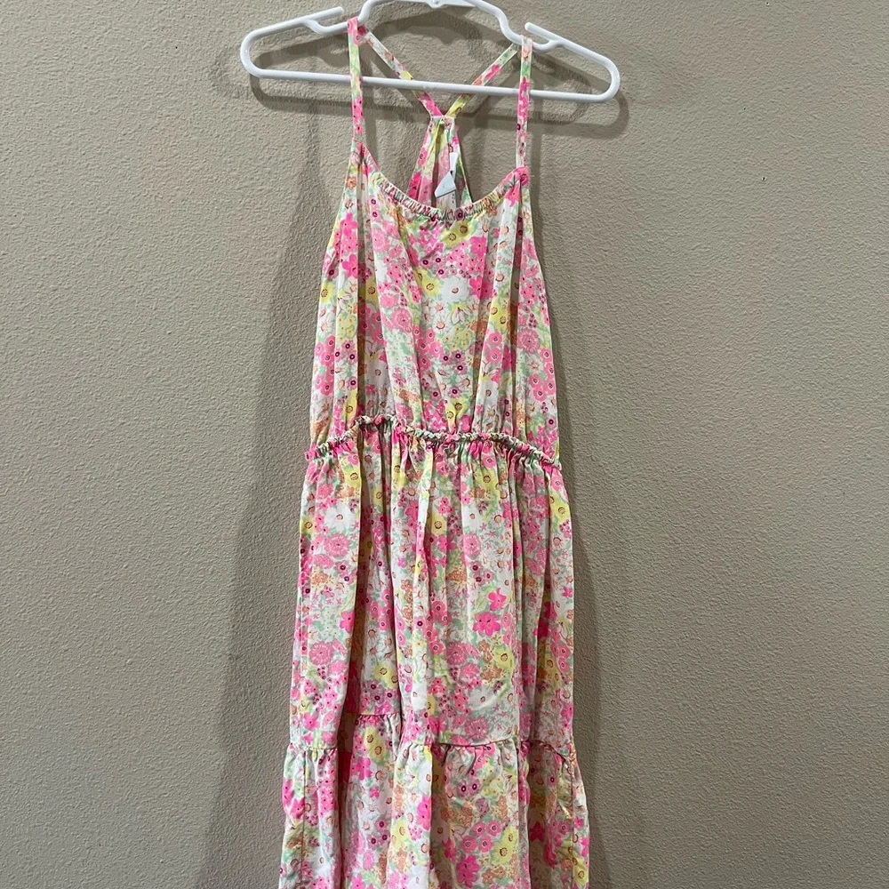 Floral Kids Dress Set - Blue, Red, Pink - Picture 7 of 8
